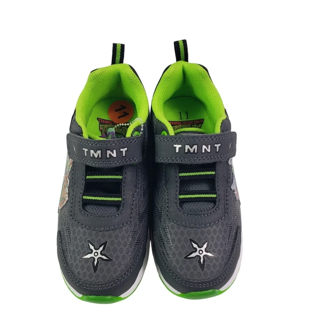 TMNT Teenage Mutant‎ Ninja Turtles Boys Sneakers Toddlers Size 8 Light-up Shoes